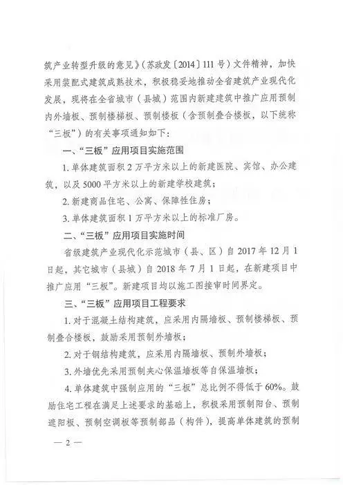 江蘇：新建建筑應用預制內(nèi)外墻板預制樓梯板預制樓板相關要求！(圖2)